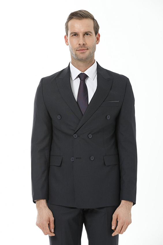 Süvari Slim Fit Sivri Yaka Erkek Takım Elbise 1006900335 Lacivert Süvari Slim Fit Sivri Yaka Erkek Takım Elbise 1006900335 Lacivert