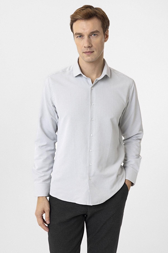 Süvari Slim Fit Klasik Yaka Erkek Gömlek 2024700510 Gri Süvari Slim Fit Klasik Yaka Erkek Gömlek 2024700510 Gri