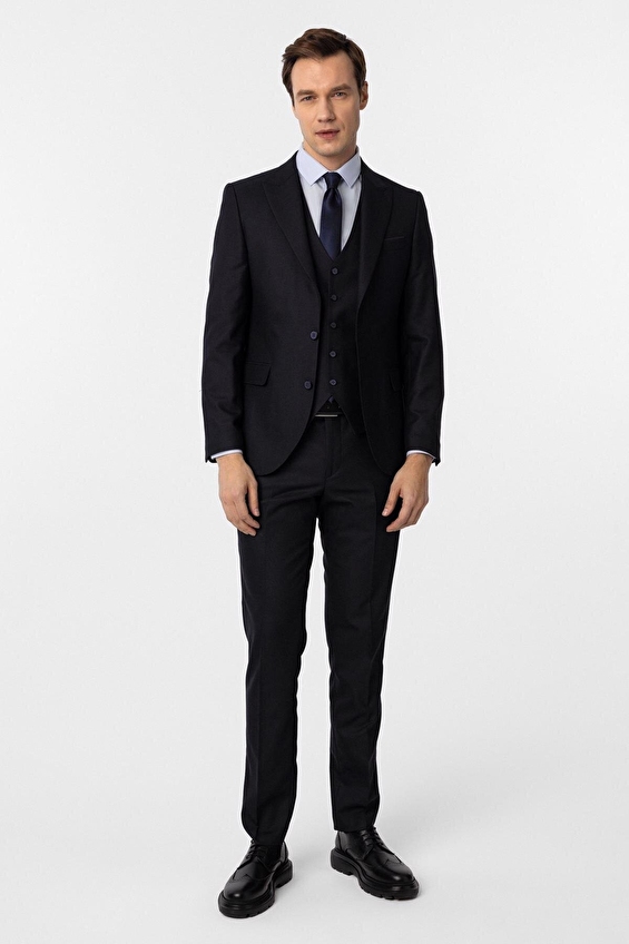 Süvari Slim Fit Sivri Yaka Erkek Takım Elbise 1020000310 Lacivert Süvari Slim Fit Sivri Yaka Erkek Takım Elbise 1020000310 Lacivert
