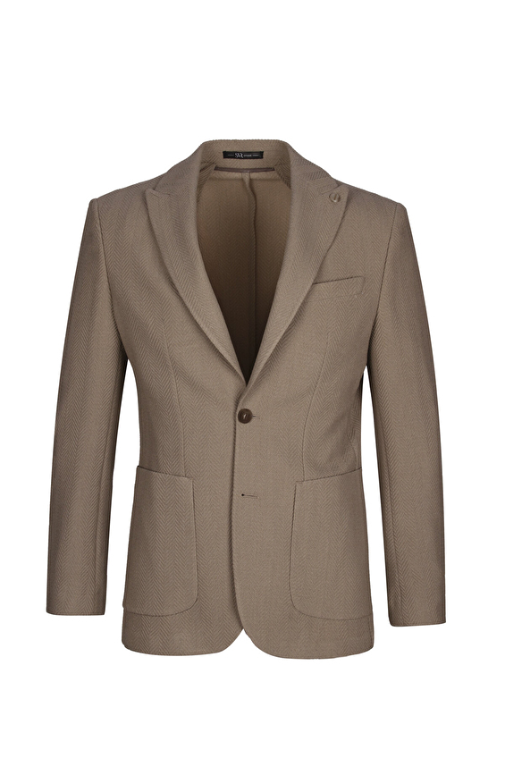 Süvari Slim Fit Sivri Yaka Erkek Ceket 2021600377 Bej Süvari Slim Fit Sivri Yaka Erkek Ceket 2021600377 Bej