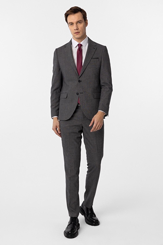 Süvari Mono Yaka Slim Fit Erkek Takım Elbise 1020000315 Siyah Süvari Mono Yaka Slim Fit Erkek Takım Elbise 1020000315 Siyah