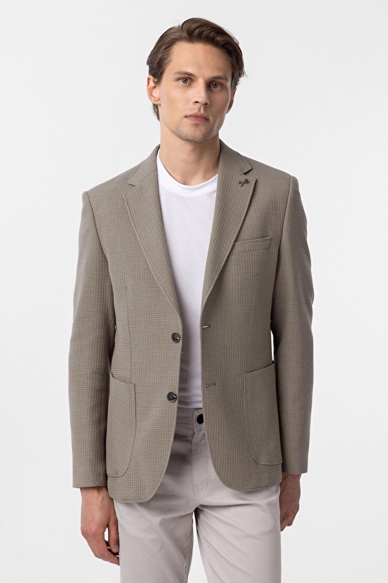 Süvari Mono Yaka Slim Fit Erkek Ceket 2021600378 Haki Süvari Mono Yaka Slim Fit Erkek Ceket 2021600378 Haki