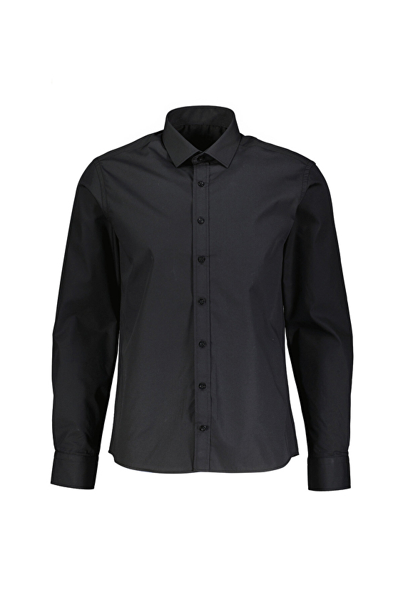 Süvari Slim Fit Klasik Yaka Erkek Gömlek 1007100653 Siyah Süvari Slim Fit Klasik Yaka Erkek Gömlek 1007100653 Siyah