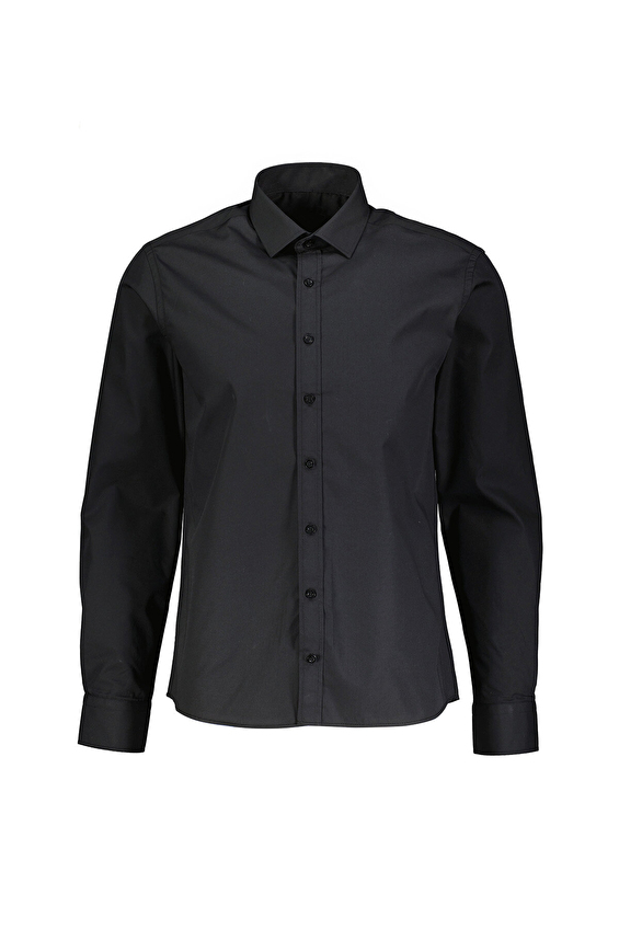 Süvari Slim Fit Klasik Yaka Erkek Gömlek 1007100653 Siyah Süvari Slim Fit Klasik Yaka Erkek Gömlek 1007100653 Siyah