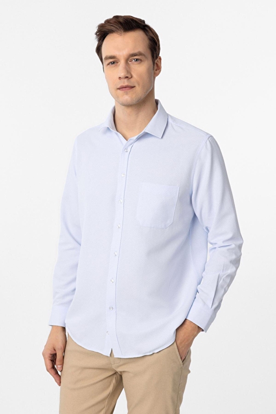Süvari Regular Fit Klasik Yaka Erkek Gömlek 2006400345 Buz mavisi Süvari Regular Fit Klasik Yaka Erkek Gömlek 2006400345 Buz mavisi