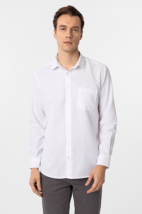 Süvari Regular Fit Klasik Yaka Erkek Gömlek 2006400344 Açık beyaz Süvari Regular Fit Klasik Yaka Erkek Gömlek 2006400344 Açık beyaz