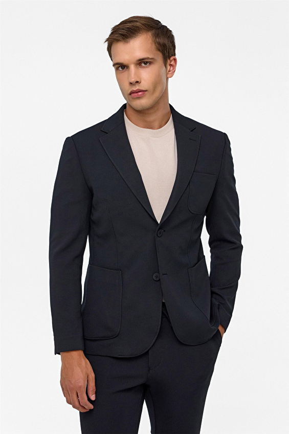 Süvari Slim Fit Erkek Takım Elbise 1006900369 Siyah