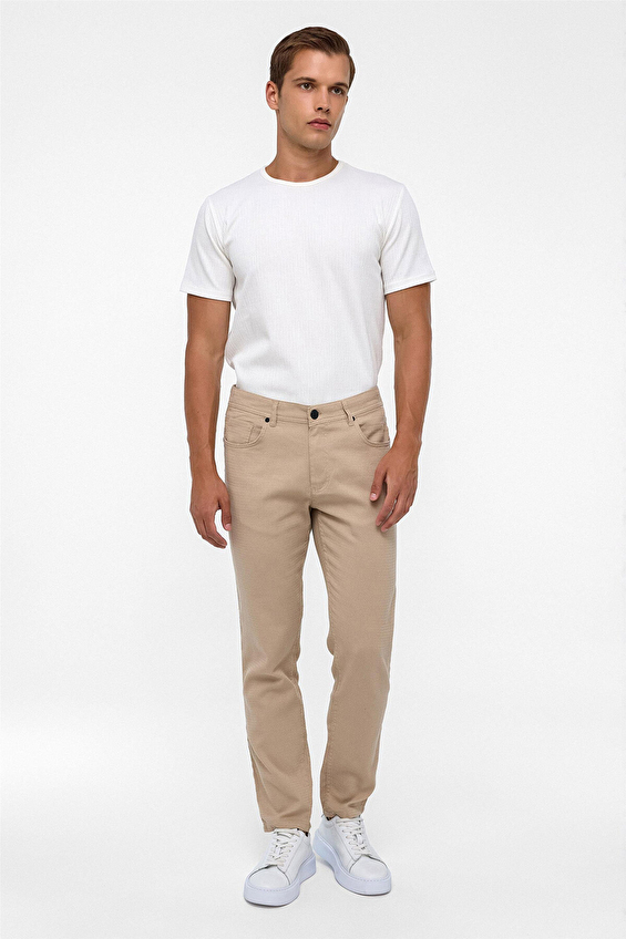 Süvari Slim Fit Erkek Pantolon 2020500682 Bej