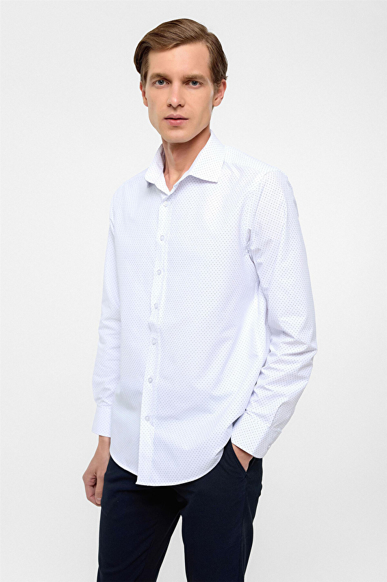 Süvari Regular Fit Klasik Yaka Erkek Gömlek 2017700146 Lacivert