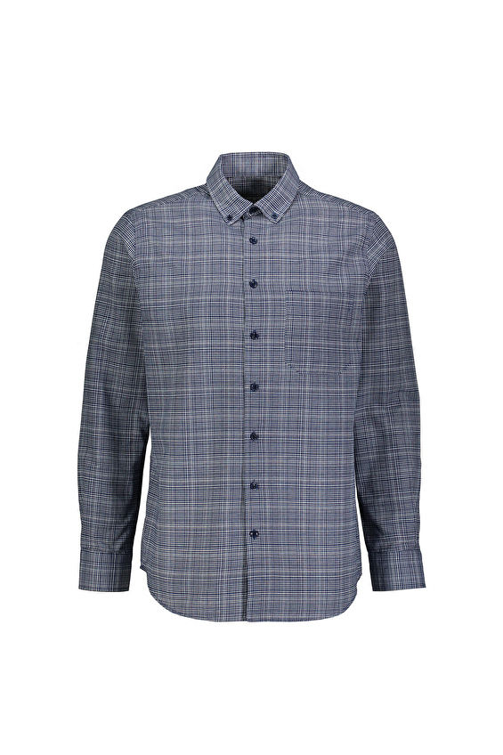 Süvari Regular Fit Düğmeli Yaka Erkek Gömlek 2025300033 Lacivert Süvari Regular Fit Düğmeli Yaka Erkek Gömlek 2025300033 Lacivert