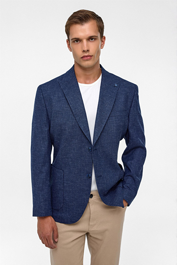 Süvari Regular Fit Sivri Yaka Erkek Ceket 2004800281 Lacivert