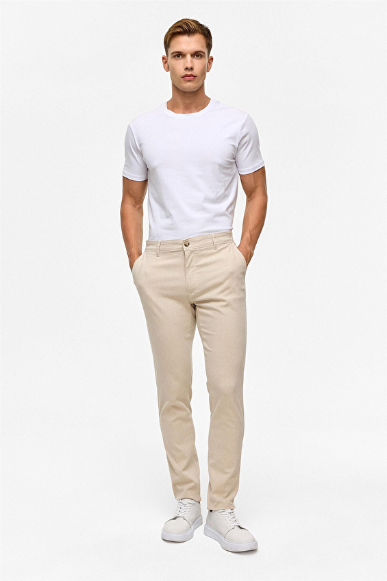 Süvari Slim Fit Erkek Pantolon 2020500718 Bej