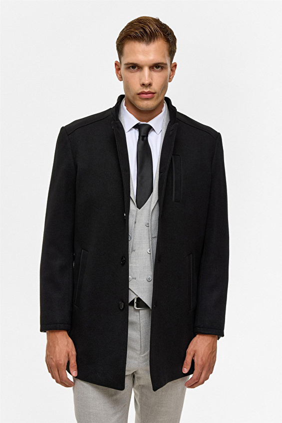 Süvari Regular Fit Erkek Kaban 2010100322 Siyah Süvari Regular Fit Erkek Kaban 2010100322 Siyah