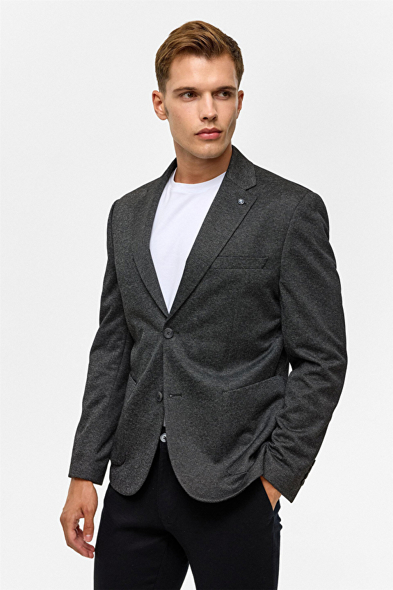 Süvari Slim Fit Erkek Ceket 2021600410 Siyah Süvari Slim Fit Erkek Ceket 2021600410 Siyah