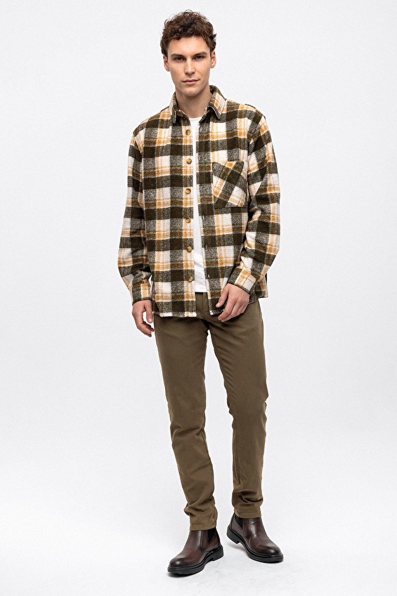 Back&Bond Erkek Gömlek B33W22046 Haki Back&Bond Erkek Gömlek B33W22046 Haki