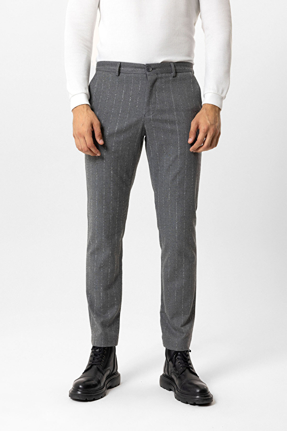 Back&Bond Slim Fit Erkek Pantolon B34W31017 Gri Back&Bond Slim Fit Erkek Pantolon B34W31017 Gri