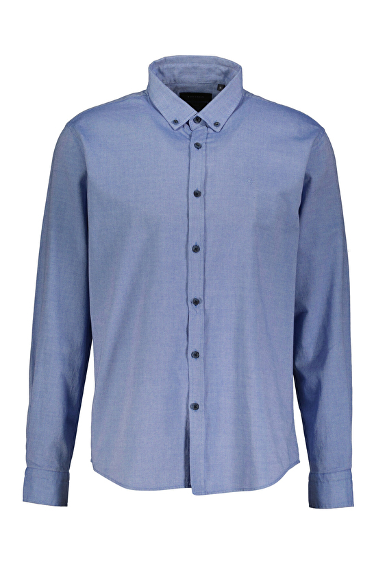 Back&Bond Slim Fit Düğmeli Yaka Erkek Gömlek B33T20023 Lacivert Back&Bond Slim Fit Düğmeli Yaka Erkek Gömlek B33T20023 Lacivert
