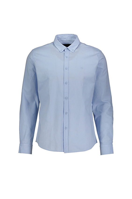 Back&Bond Slim Fit Düğmeli Yaka Erkek Gömlek B33T20023 Mavi Back&Bond Slim Fit Düğmeli Yaka Erkek Gömlek B33T20023 Mavi
