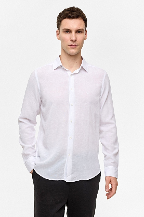 Back&Bond Regular Fit Erkek Gömlek B34S20007 Açık beyaz