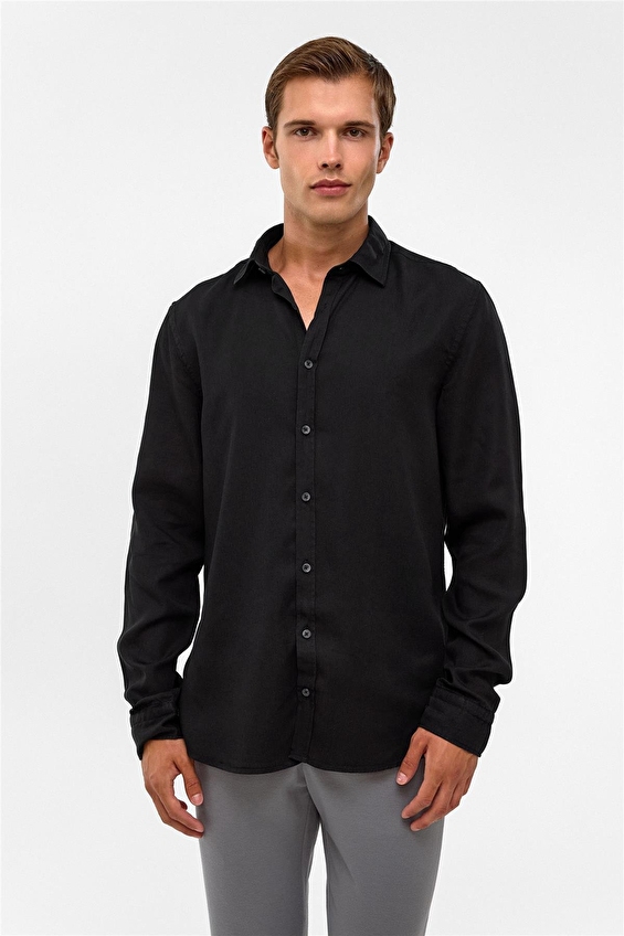 Back&Bond Regular Fit Erkek Gömlek B34S20073 Siyah