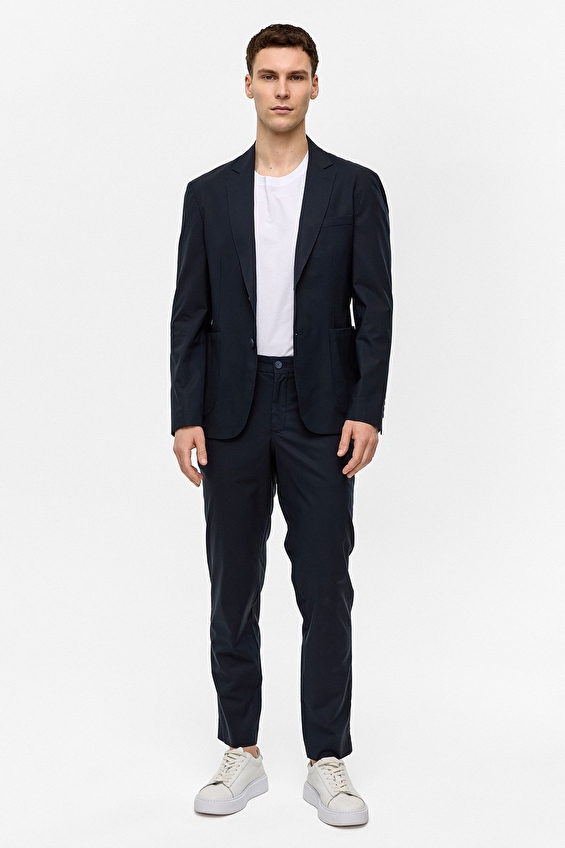 Back&Bond Slim Fit Erkek Takım Elbise B34STK001 Koyu lacivert