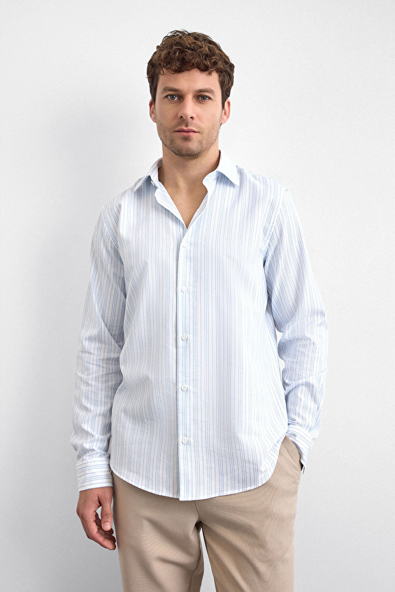 Back&Bond Erkek Gömlek B35W20011 Mavi Back&Bond Erkek Gömlek B35W20011 Mavi