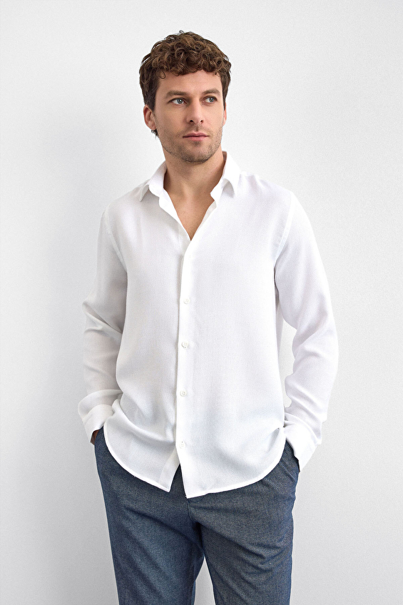 Back&Bond Erkek Gömlek B35W20003 Açık beyaz Back&Bond Erkek Gömlek B35W20003 Açık beyaz