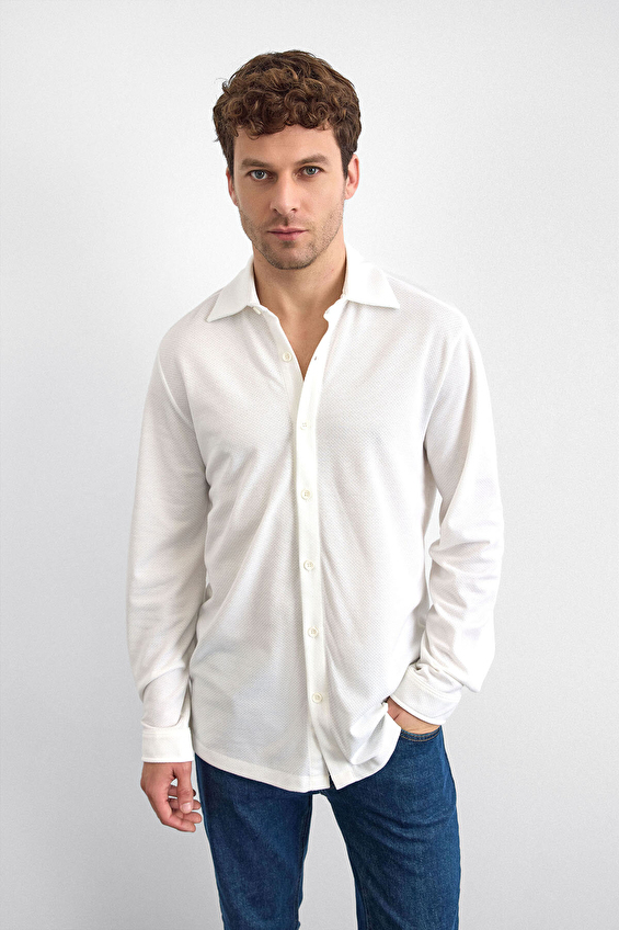Back&Bond Regular Fit Erkek Gömlek B35W22011 Açık beyaz Back&Bond Regular Fit Erkek Gömlek B35W22011 Açık beyaz
