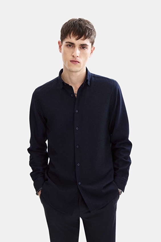 Back&Bond Regular Fit Erkek Gömlek B35S20018 Lacivert Back&Bond Regular Fit Erkek Gömlek B35S20018 Lacivert