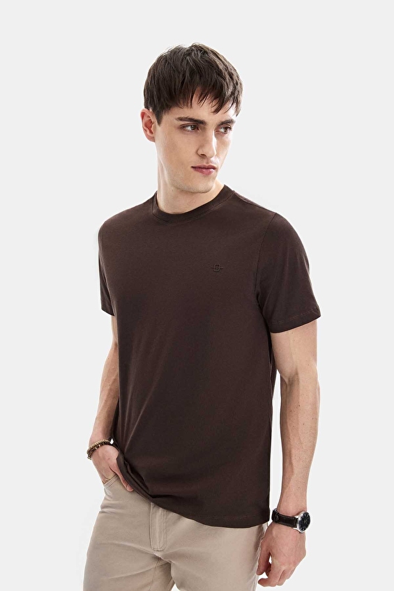 Back&Bond Relaxed Fit Erkek Tişört B35S10004 Kahve Back&Bond Relaxed Fit Erkek Tişört B35S10004 Kahve