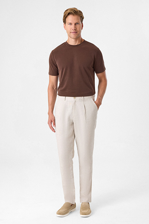 Back&Bond Slim Fit Erkek Pantolon B35S31034 Bej