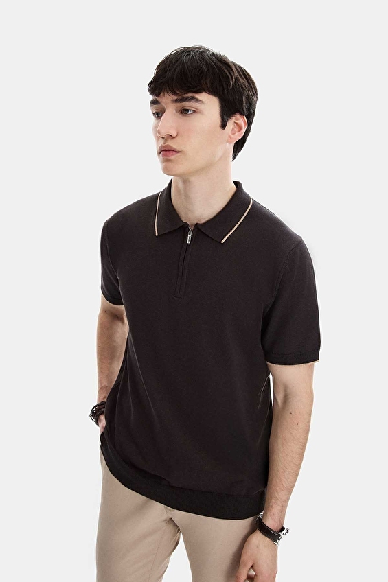 Back&Bond Regular Fit Erkek Triko B35S40031 Kahve Back&Bond Regular Fit Erkek Triko B35S40031 Kahve