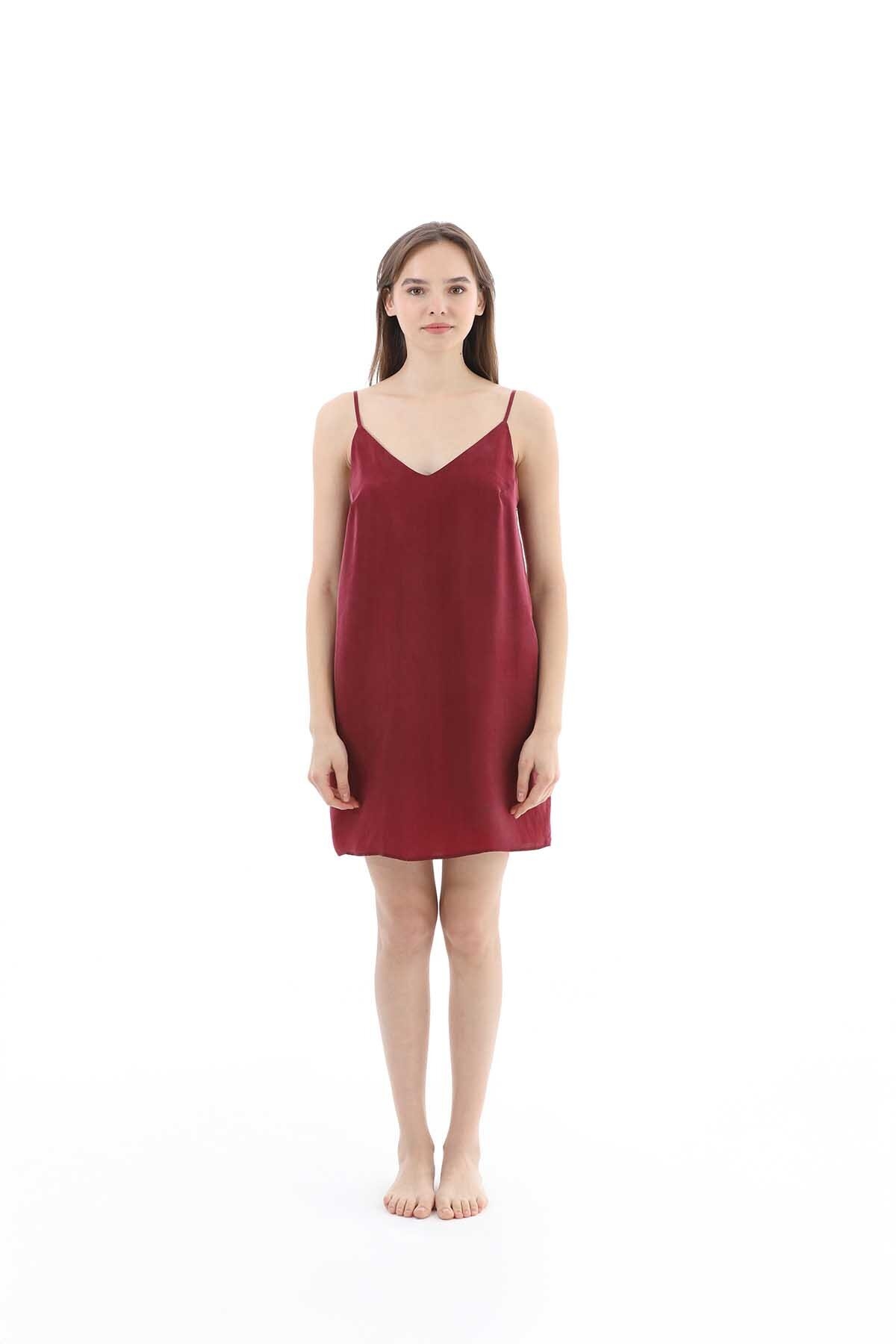 Cottons & Clouds Kadın Ev Elbisesi CC0016 Bordo