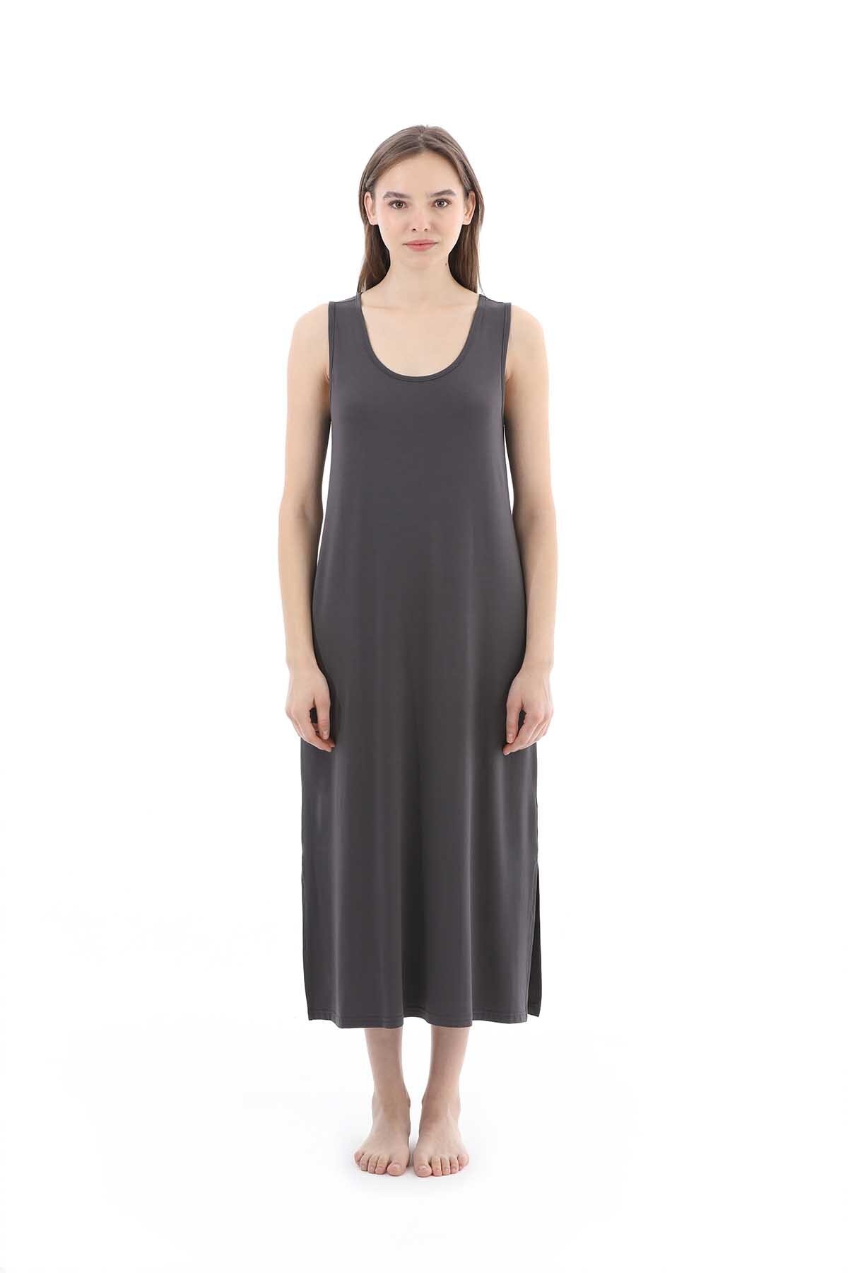 Cottons & Clouds Kadın Ev Elbisesi CC0018 Antrasit