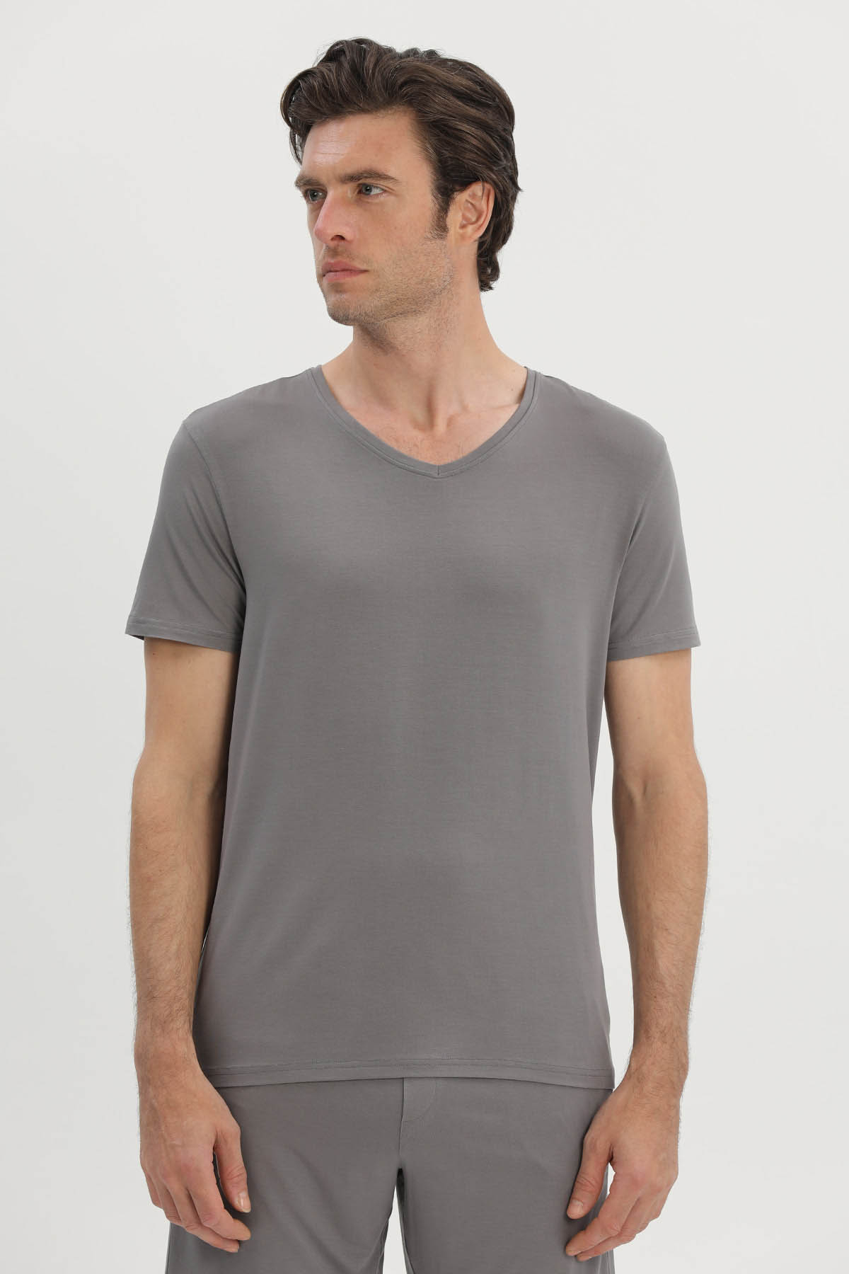 Cottons & Clouds Erkek Şort Takımı CC0030 Açık gri