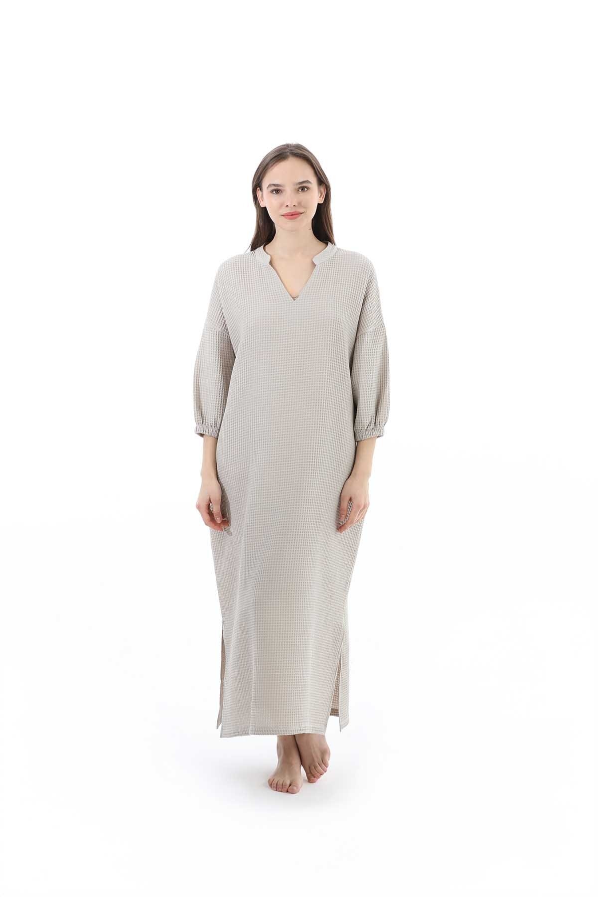 Cottons & Clouds Kadın Elbise CC7002 Vizon