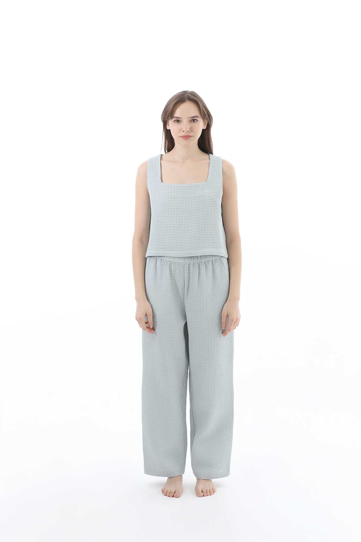 Cottons & Clouds Kadın Pijama Takımı CC7003 Mavi