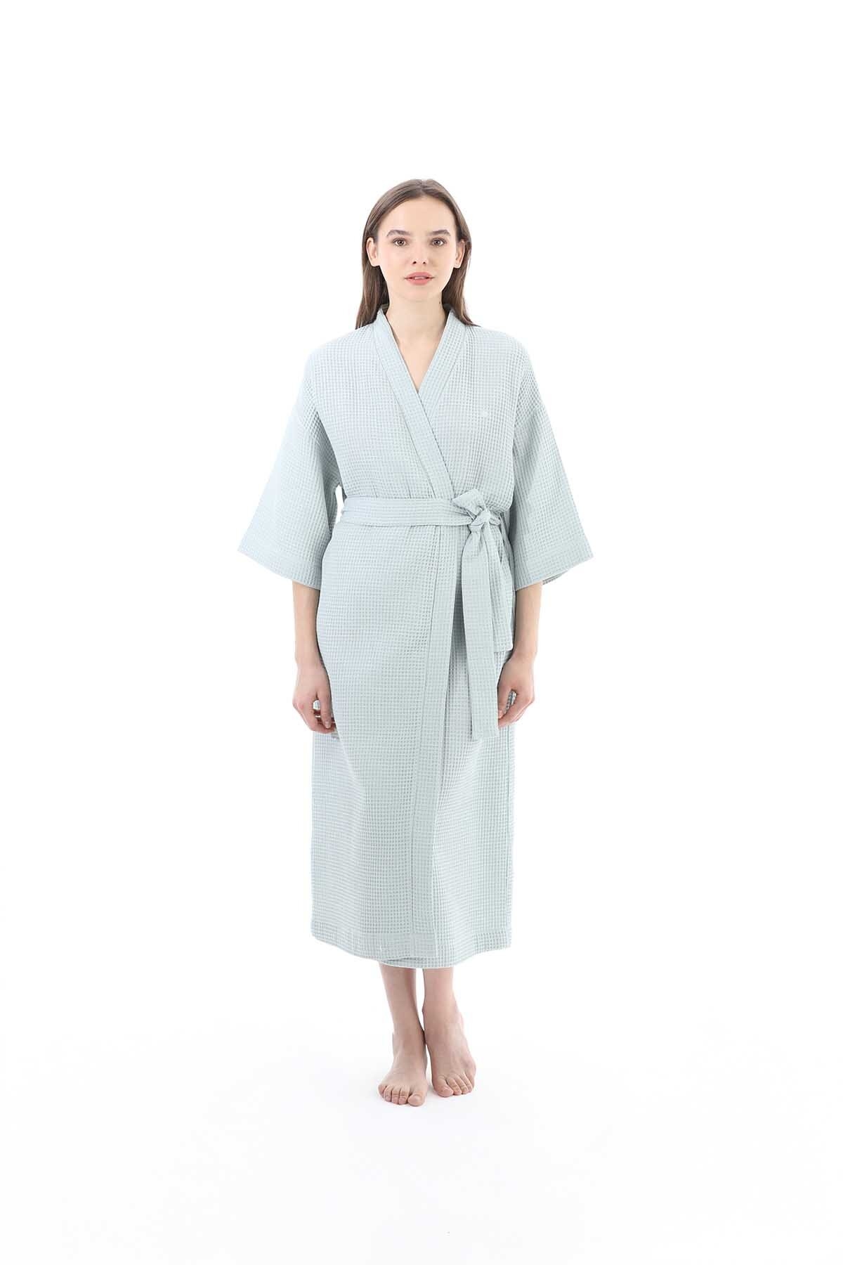 Cottons & Clouds Kadın Sabahlık CC7004 Mavi