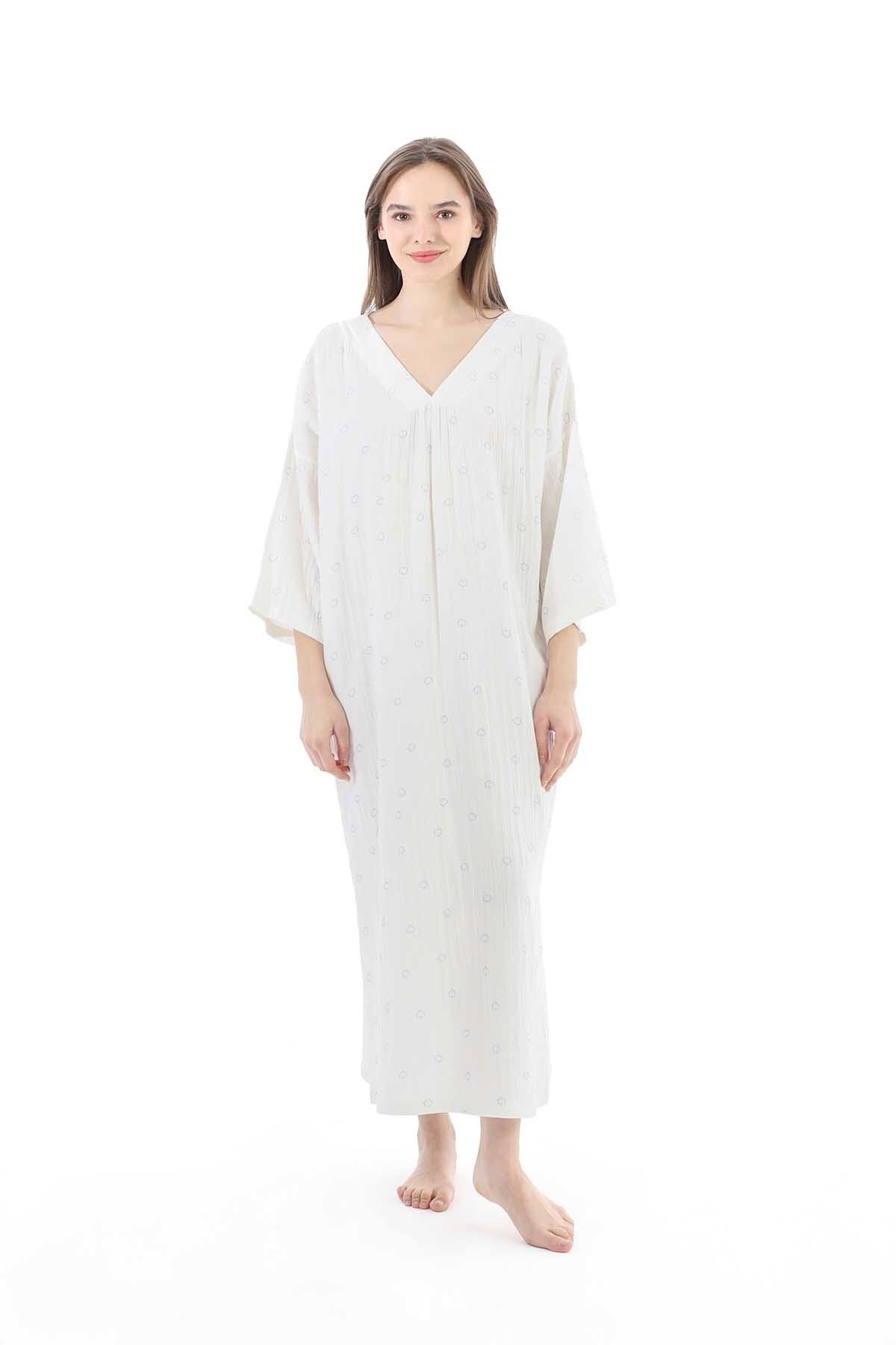 Cottons & Clouds Kadın Elbise CC7005 Beyaz