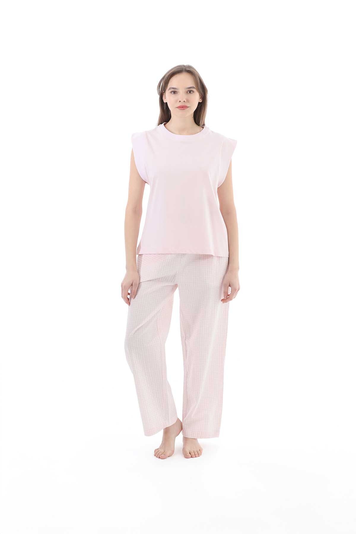 Cottons & Clouds Kadın Pijama Takımı CC7010 Pembe