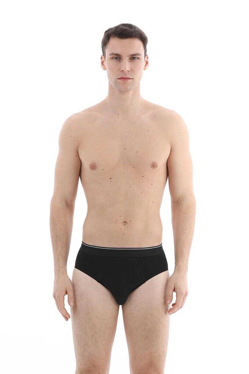 Cottons & Clouds Erkek İkili Normal Bel Slip CC9232 Siyah/siyah