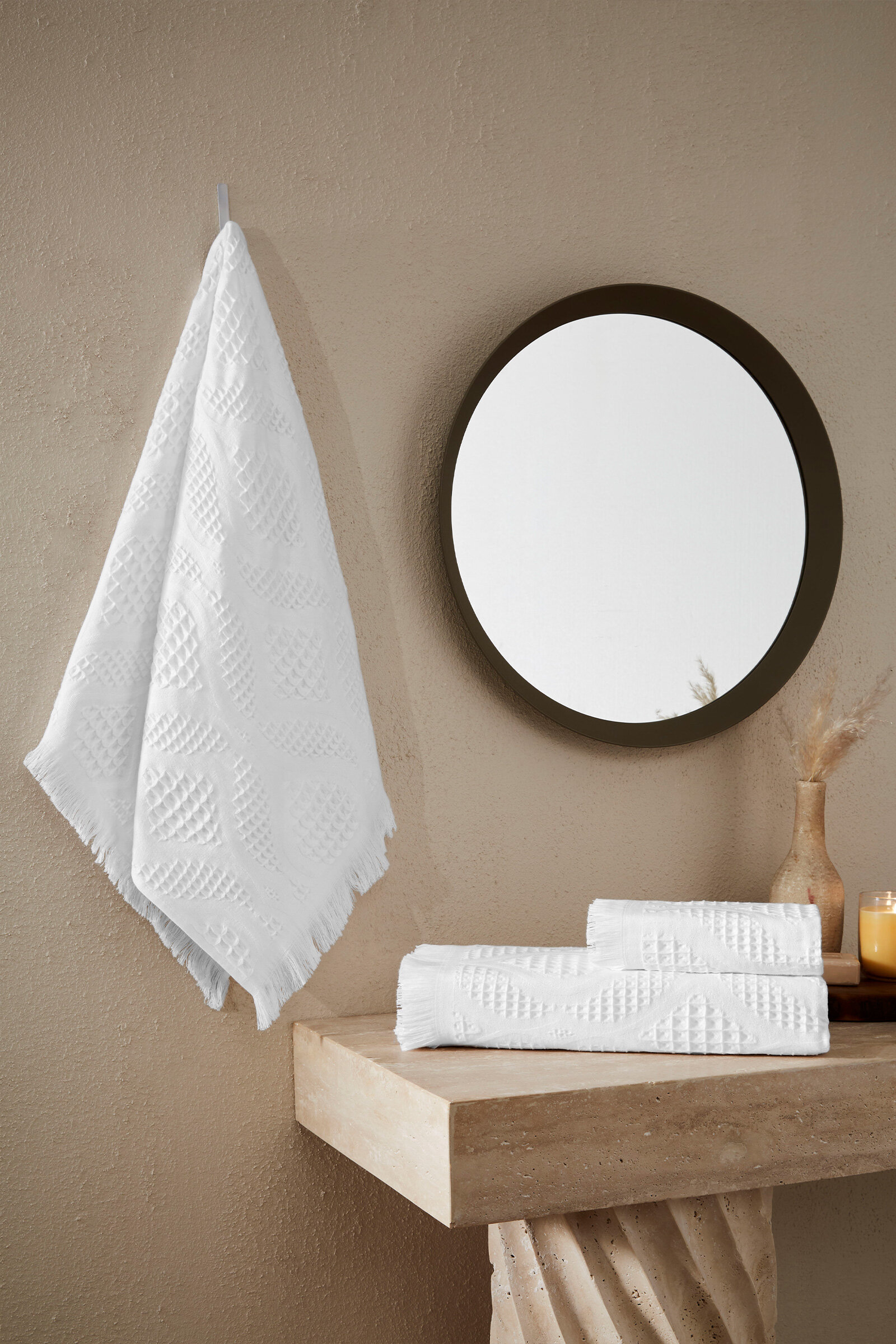 Cottons & Clouds Lattice Banyo Havlusu 70 x 140 cm