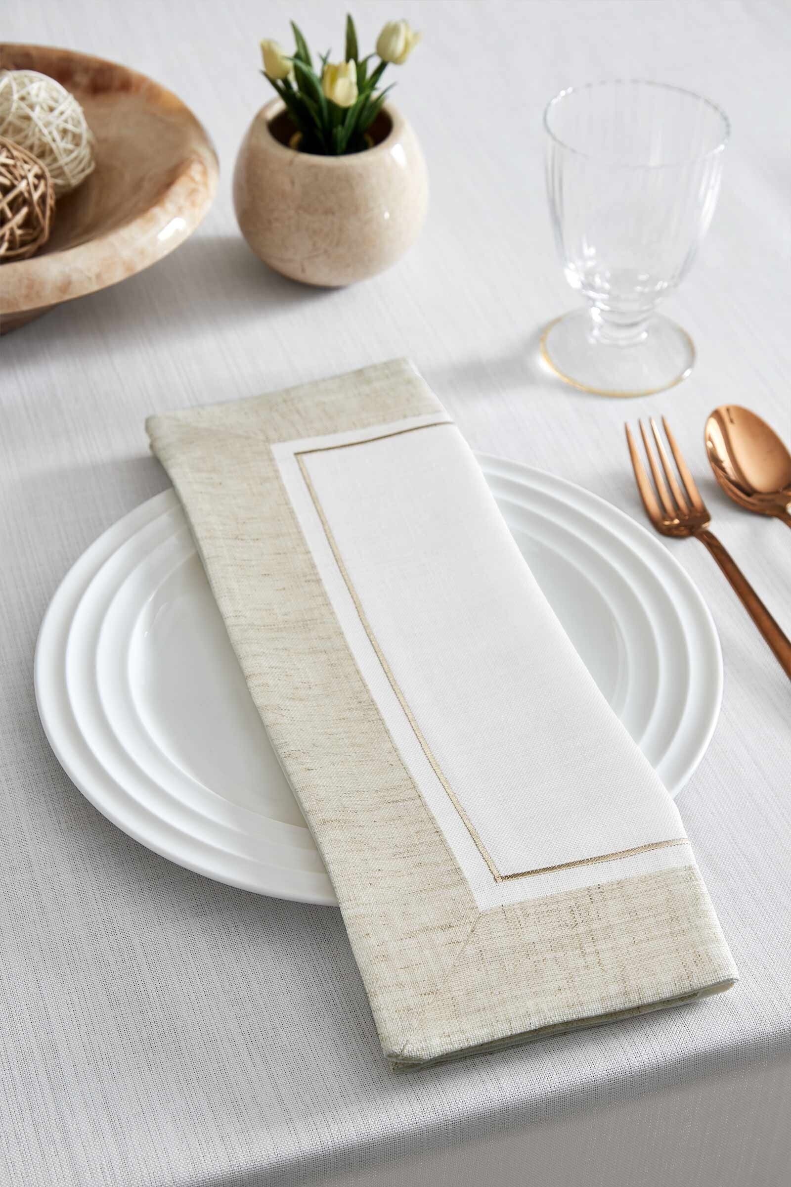 Cottons & Clouds Strip 2'li Servis Peçetesi 40 x 40 cm