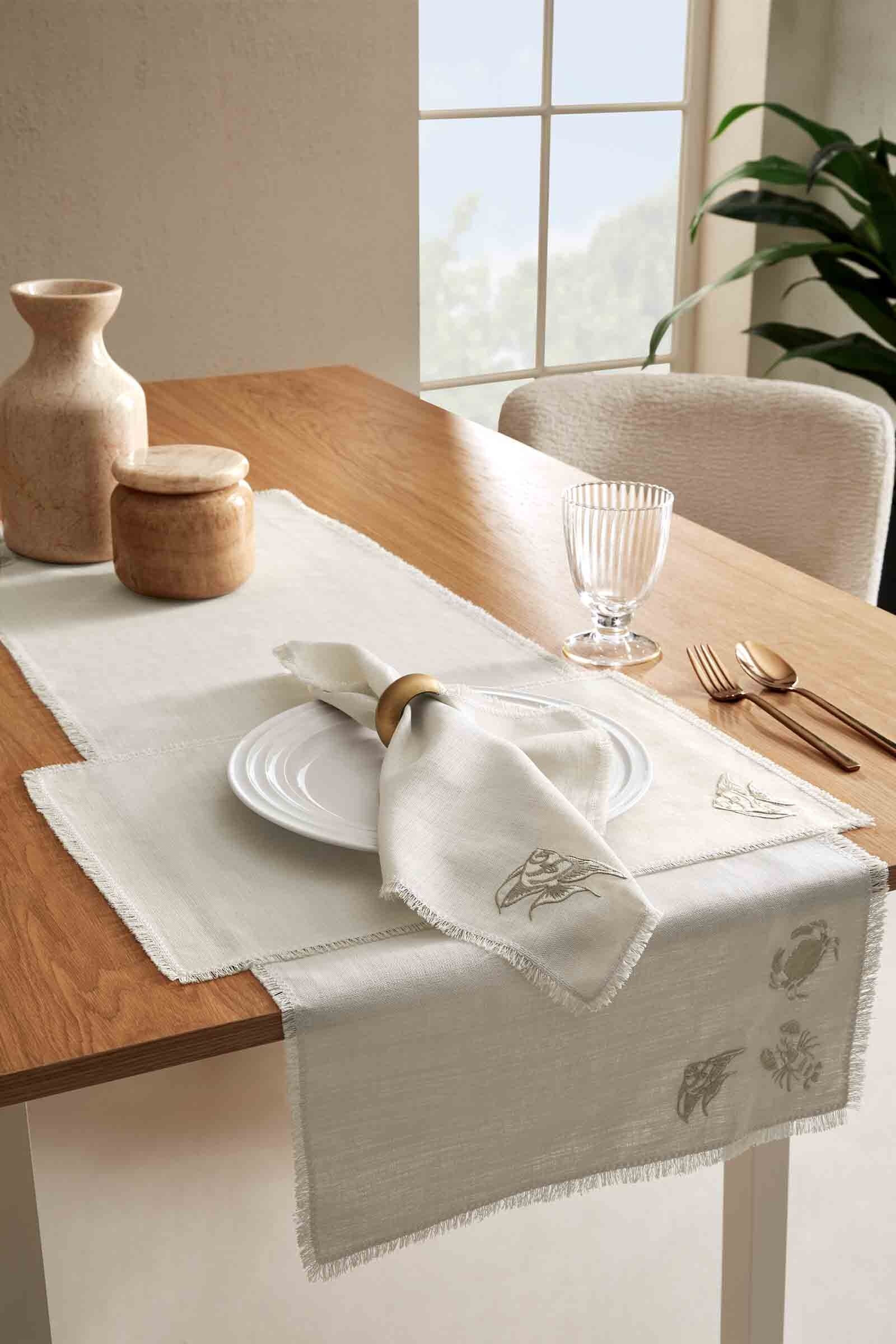 Cottons & Clouds Marine Rope Fish 2'li Servis Peçetesi 40 x 40 cm