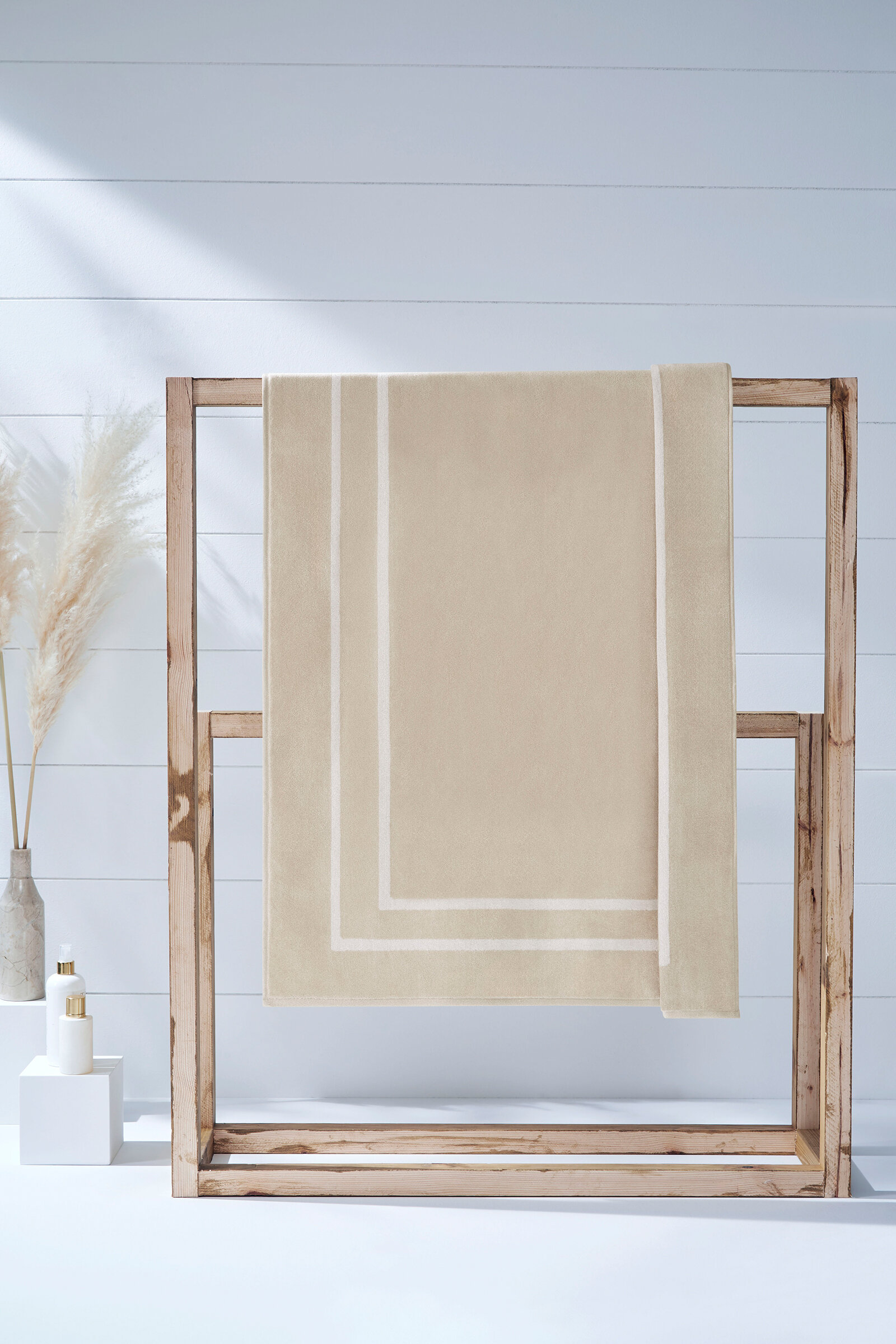 Cottons & Clouds Latis Line Plaj Havlusu 90 x 160 cm Bej