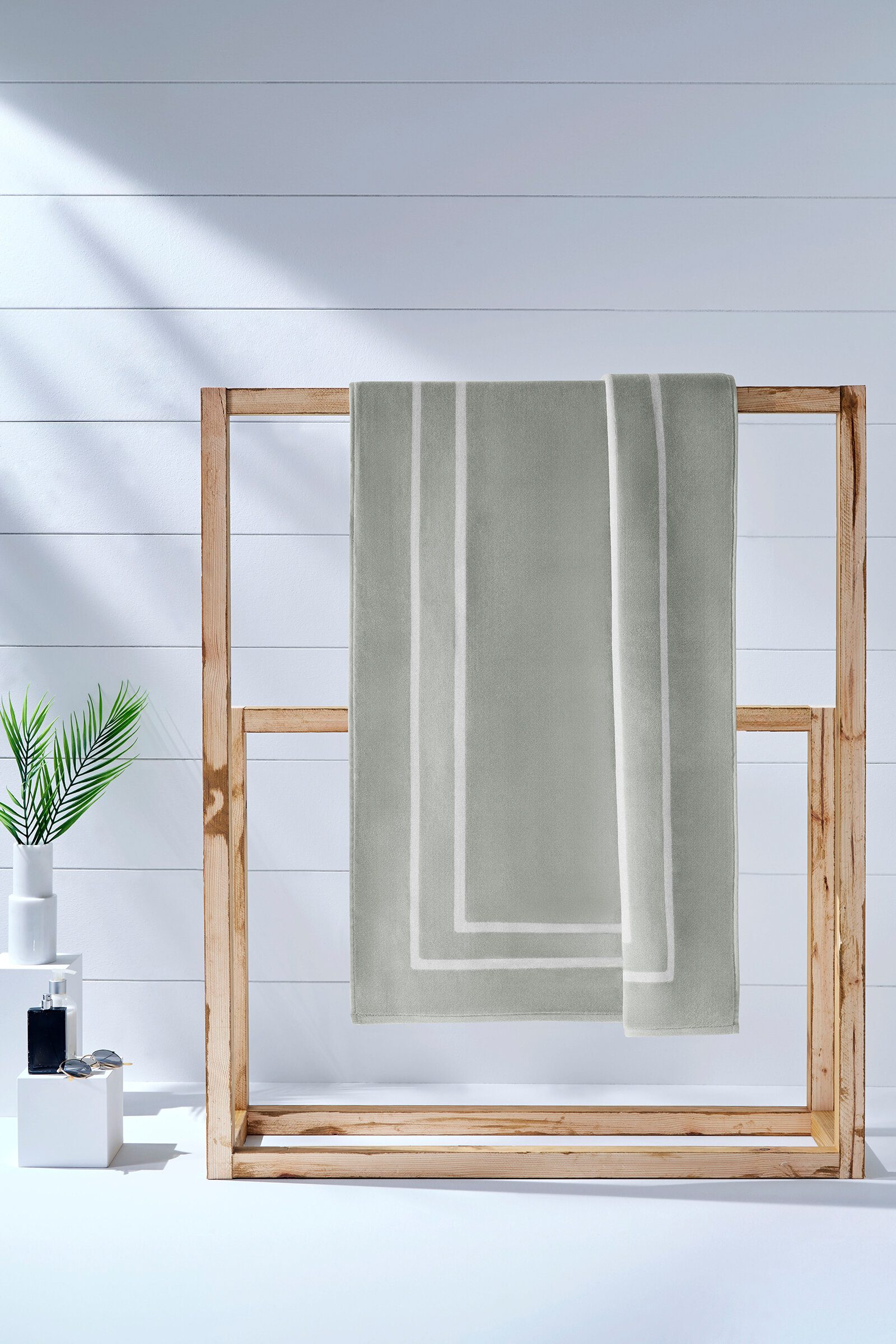 Cottons & Clouds Latis Line Plaj Havlusu 90 x 160 cm Gri