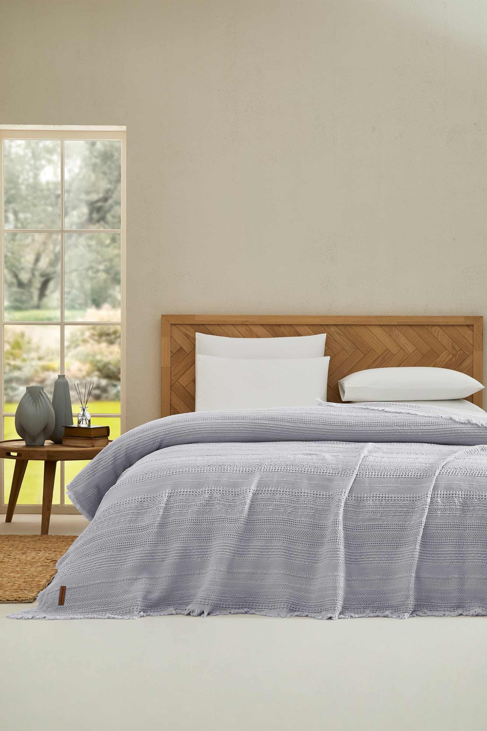 Cottons & Clouds Weave Waffle Throw Örtü 160 x 245 cm